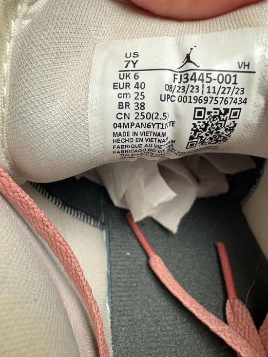 Nike Air Jordan 1 Low SE GS "Canvas Floral 7 Youth - Picture 10 of 10